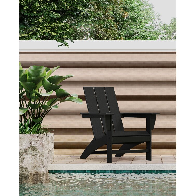 Black adirondack best sale chairs polywood